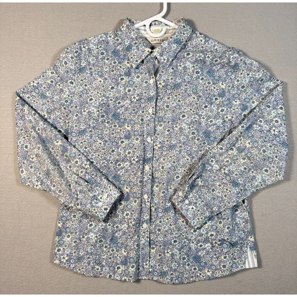 Orvis Women's Floral button Up Long Sleeve Shirt - Size 18 - Cotton / Poly